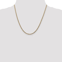 14k 2.5mm Semi-Solid Curb Chain