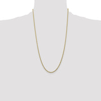 14k 2.5mm Semi-Solid Curb Chain