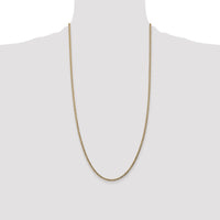 14k 2.5mm Semi-Solid Curb Chain