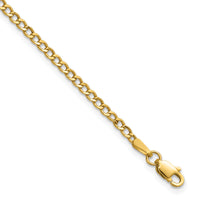 14k 2.5mm Semi-Solid Curb Chain