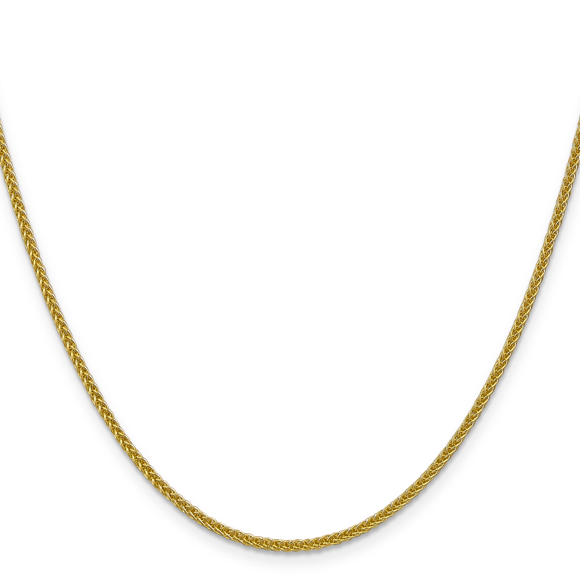 14k 2mm Semi-solid 3-Wire Wheat Chain