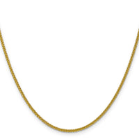 14k 2mm Semi-solid 3-Wire Wheat Chain