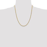 14k 2mm Semi-solid 3-Wire Wheat Chain