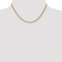 14ky 3.0mm Semi-Solid Rope Chain