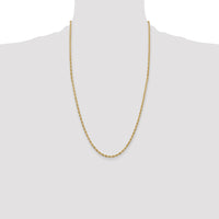 14ky 3.0mm Semi-Solid Rope Chain