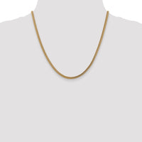 14k 3mm Semi-Solid Franco Chain