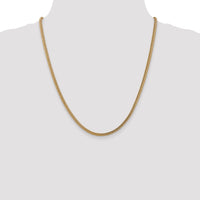 14k 3mm Semi-Solid Franco Chain