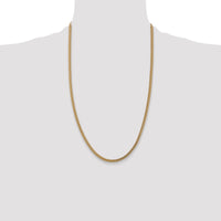 14k 3mm Semi-Solid Franco Chain