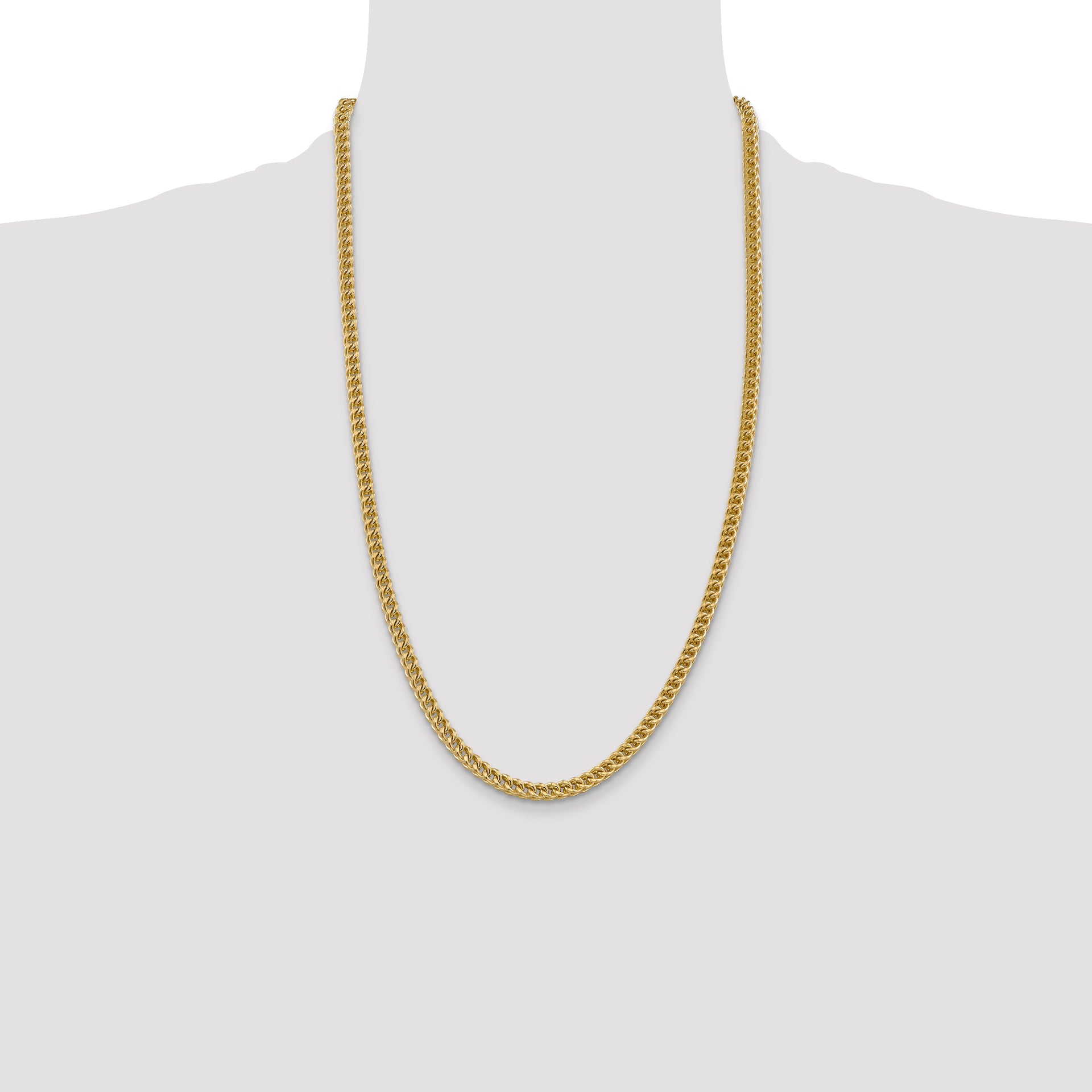14k 4.5mm Semi-Solid Franco Chain