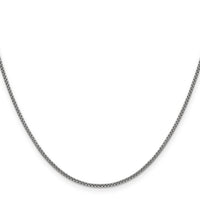 14k White Gold 1.5mm Semi-Solid Round Box Chain