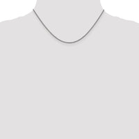 14k White Gold 1.5mm Semi-Solid Round Box Chain