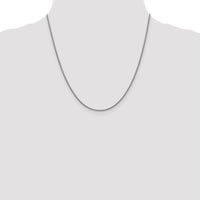 14k White Gold 1.5mm Semi-Solid Round Box Chain