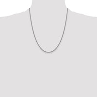 14k White Gold 1.5mm Semi-Solid Round Box Chain