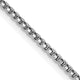 14k White Gold 1.5mm Semi-Solid Round Box Chain