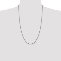 14k White Gold 1.5mm Semi-Solid Round Box Chain