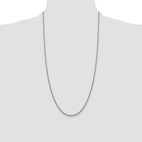 14k White Gold 1.5mm Semi-Solid Round Box Chain