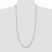 14k White Gold 1.5mm Semi-Solid Round Box Chain