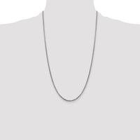 14k White Gold 1.75mm Semi-Solid Round Box Chain