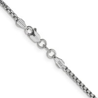 14k White Gold 1.75mm Semi-Solid Round Box Chain