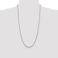 14k White Gold 1.75mm Semi-Solid Round Box Chain