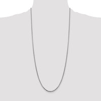 14k White Gold 1.75mm Semi-Solid Round Box Chain
