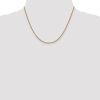 14k 1.5mm Semi-Solid Round Box Chain