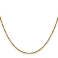 14k 1.5mm Semi-Solid Round Box Chain