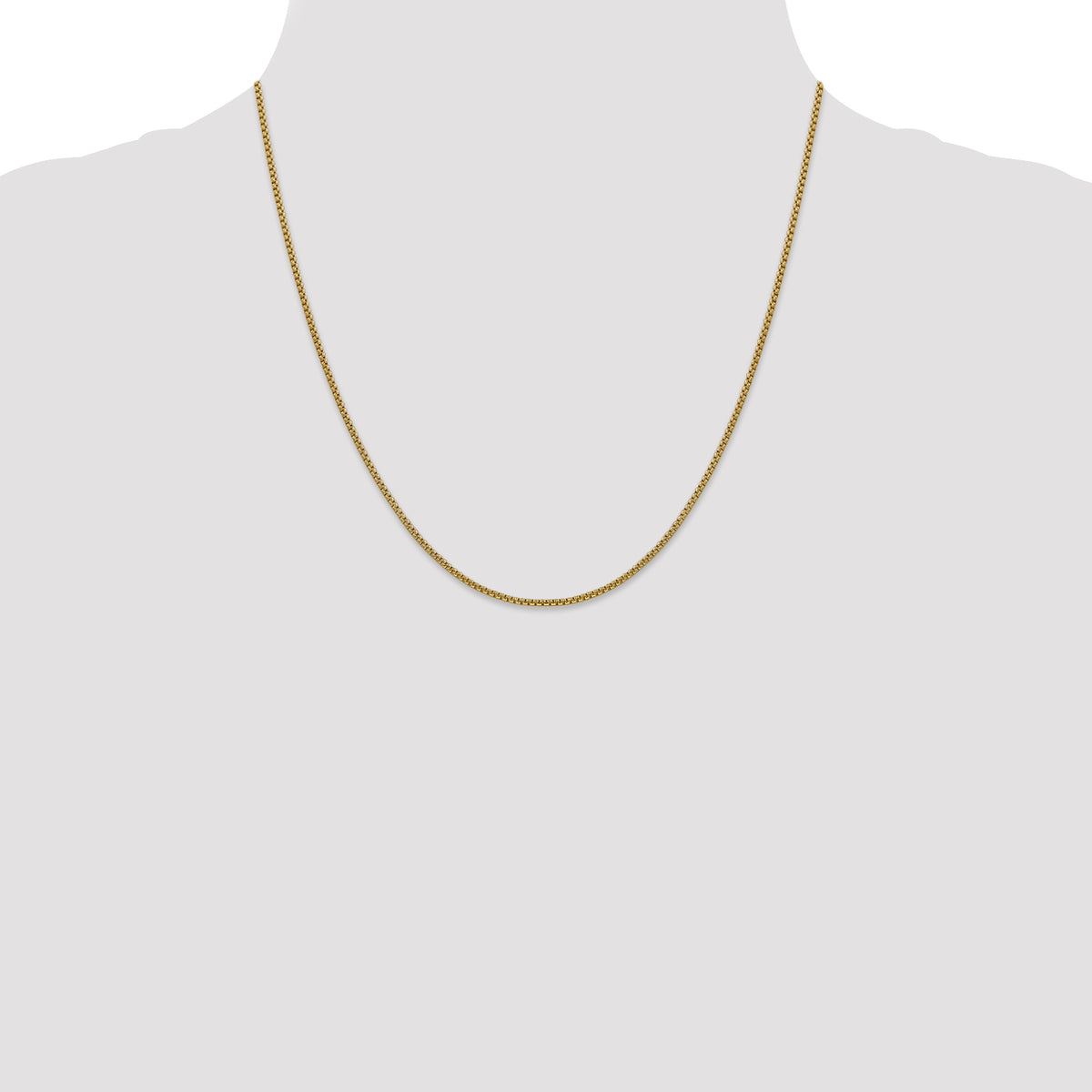 14k 1.5mm Semi-Solid Round Box Chain