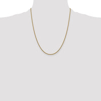 14k 1.5mm Semi-Solid Round Box Chain