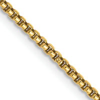 14k 1.5mm Semi-Solid Round Box Chain