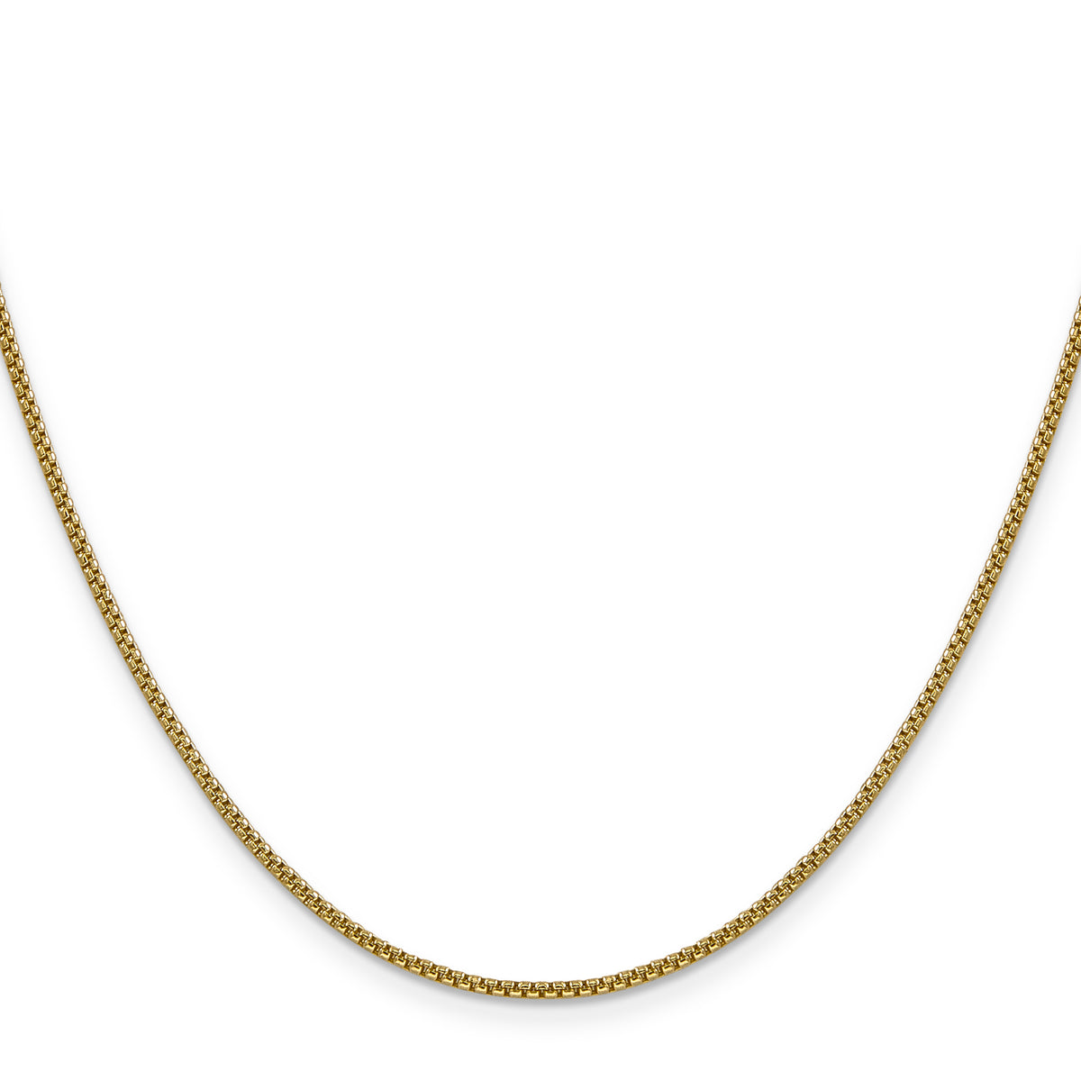 14k 1.5mm Semi-Solid Round Box Chain