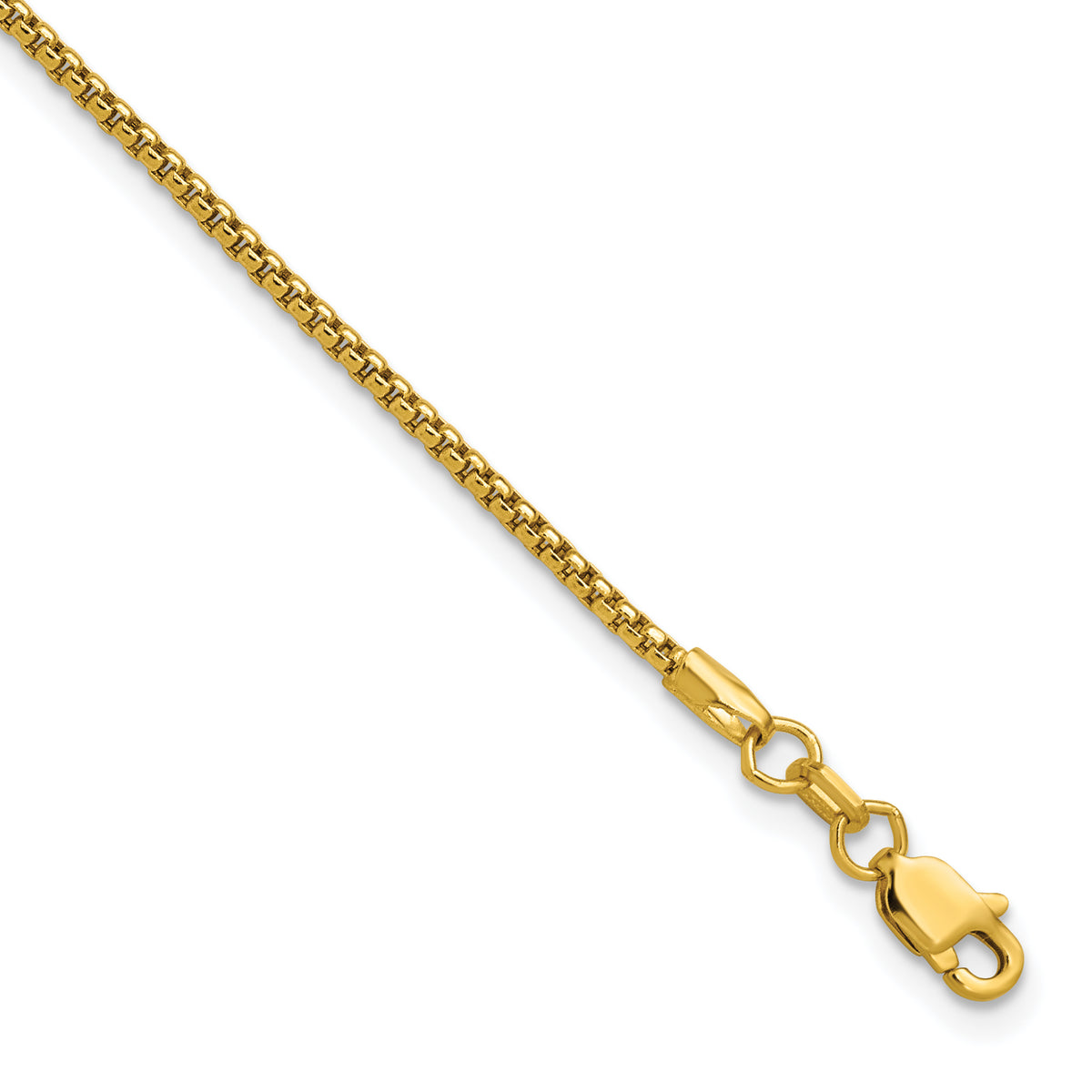 14k 1.5mm Semi-Solid Round Box Chain
