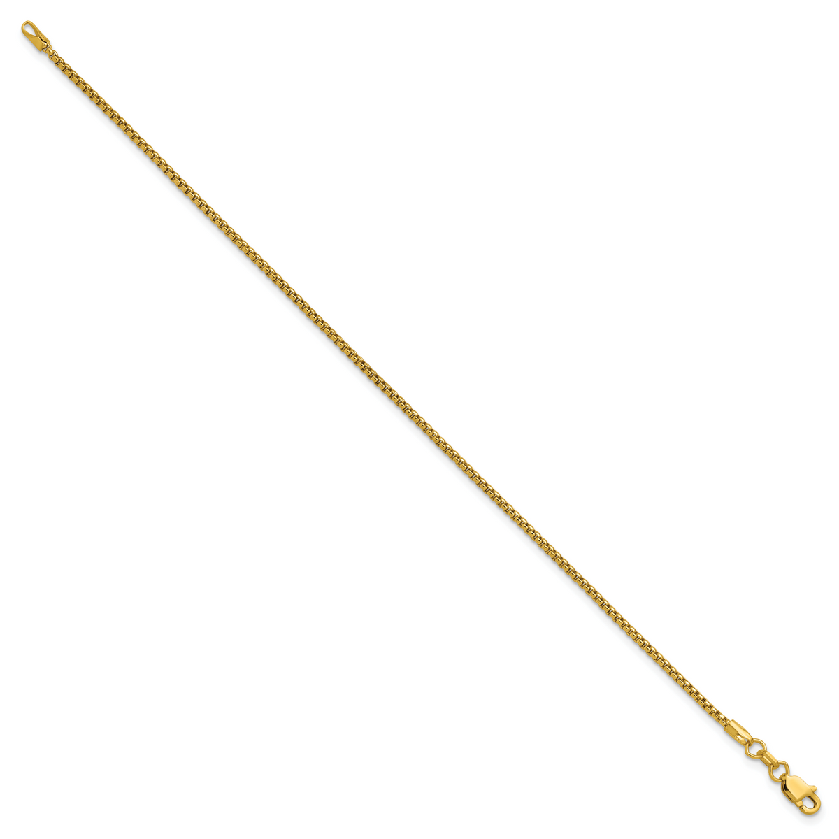 14k 1.5mm Semi-Solid Round Box Chain