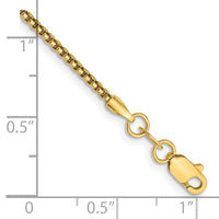 14k 1.5mm Semi-Solid Round Box Chain