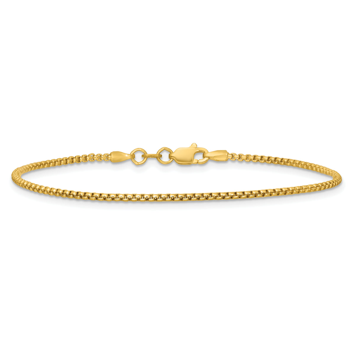 14k 1.5mm Semi-Solid Round Box Chain