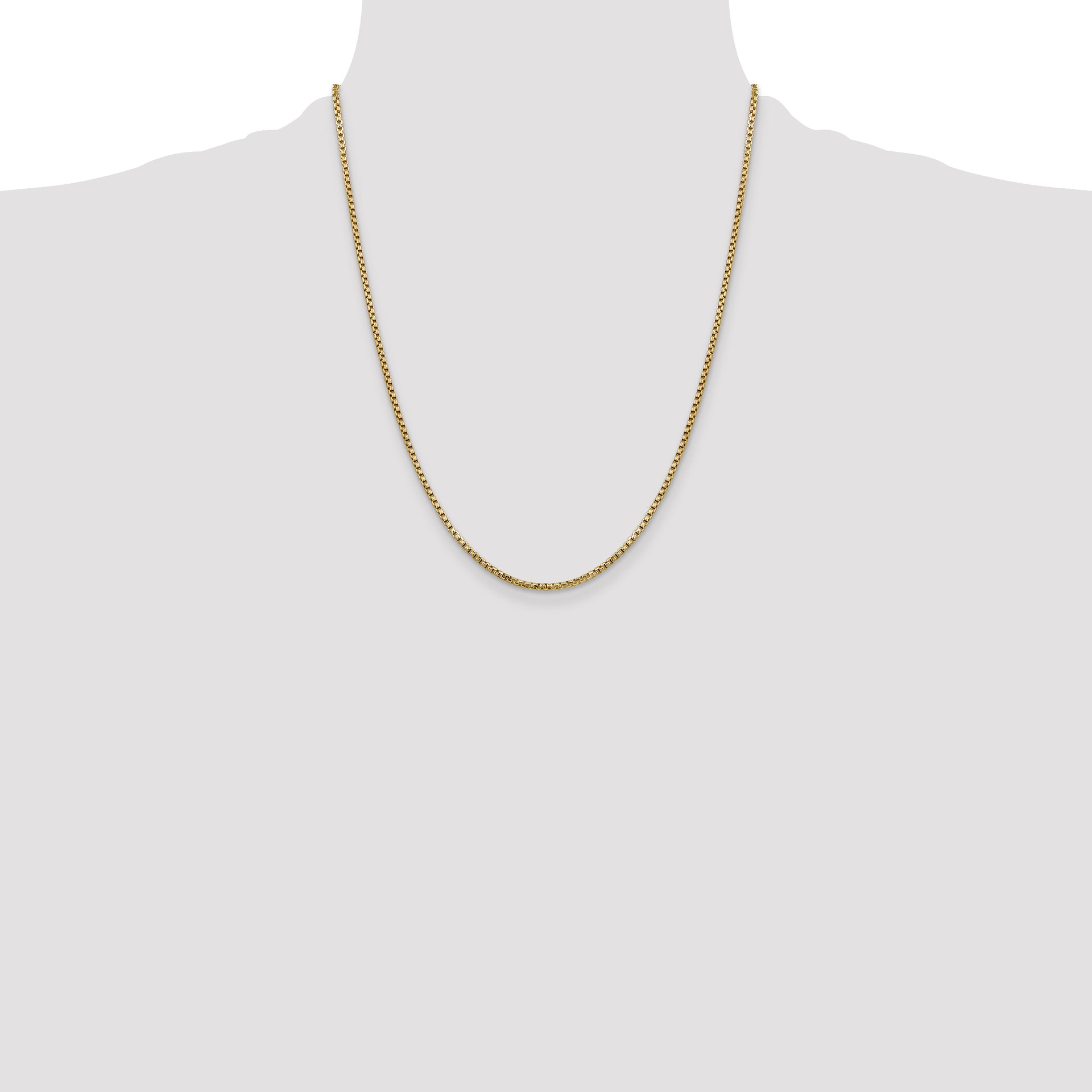 14k 1.75mm Semi-Solid Round Box Chain