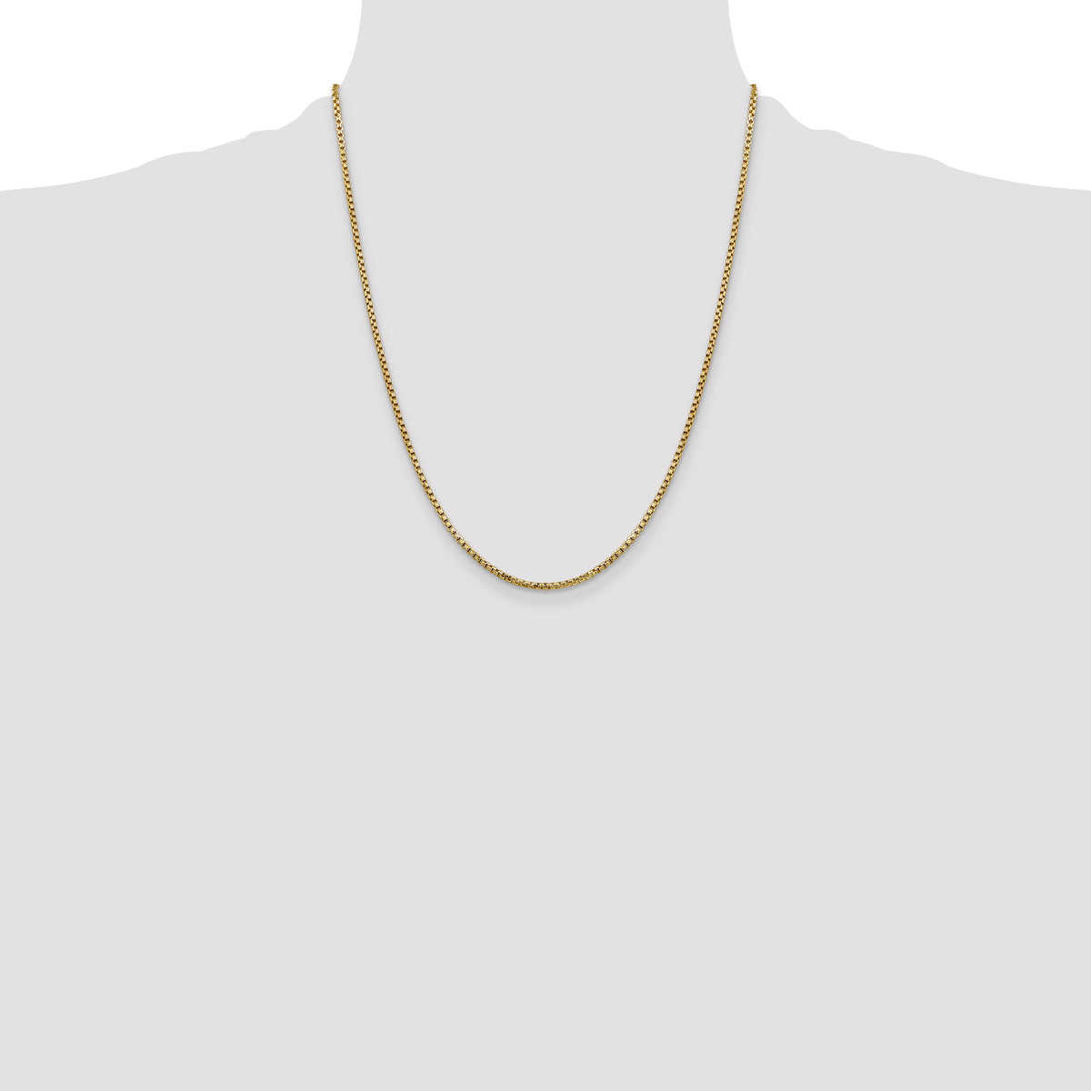 14k 1.75mm Semi-Solid Round Box Chain