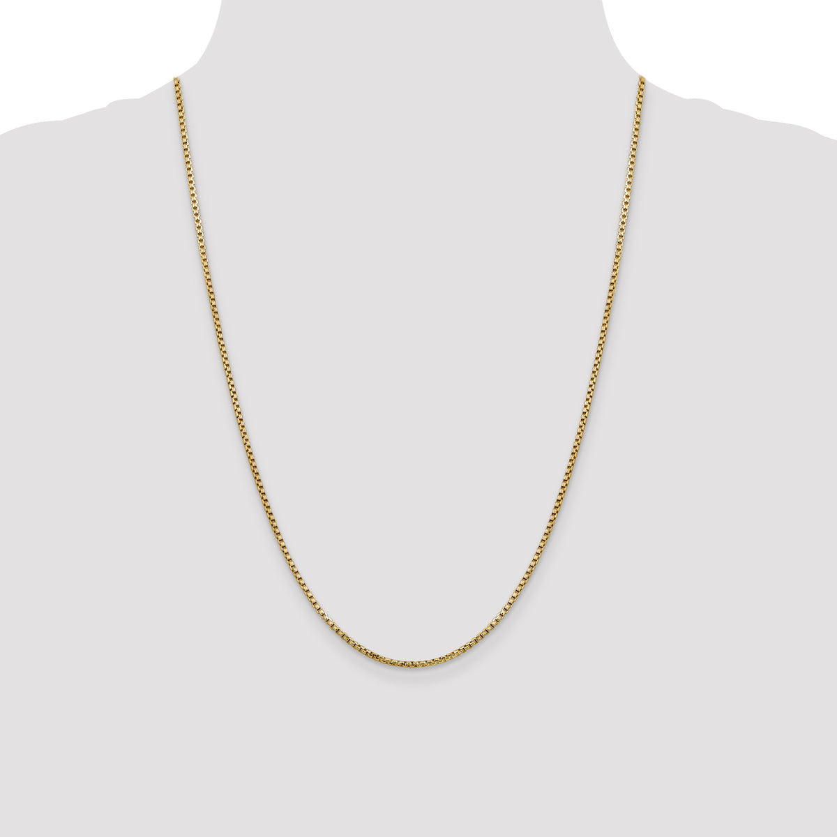 14k 1.75mm Semi-Solid Round Box Chain