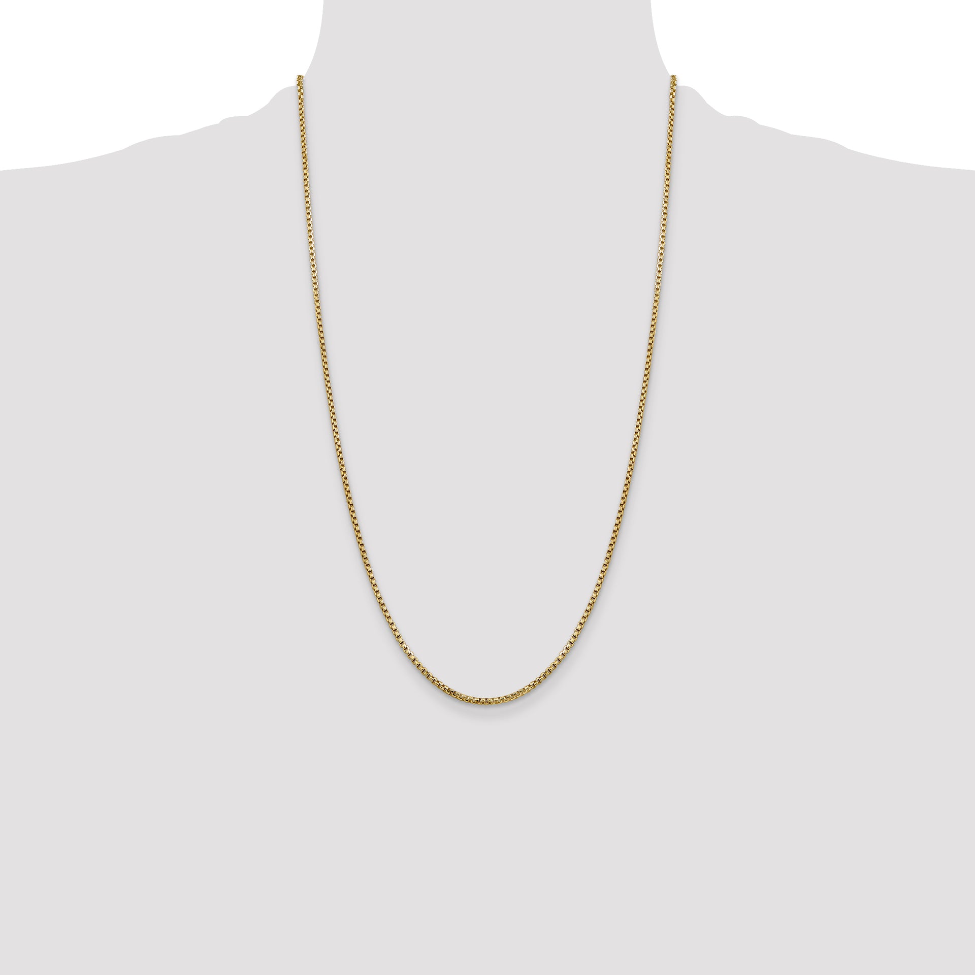 14k 1.75mm Semi-Solid Round Box Chain