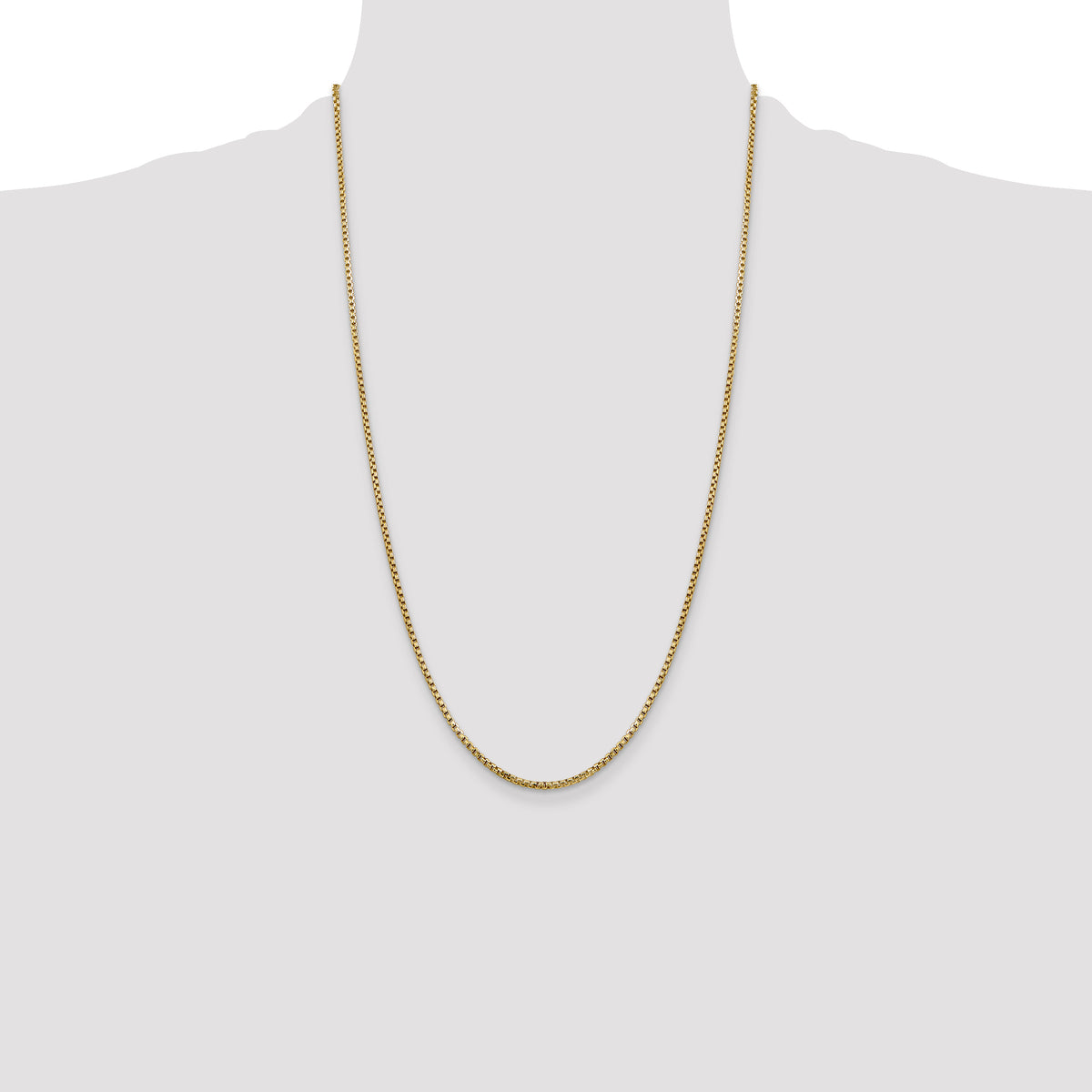 14k 1.75mm Semi-Solid Round Box Chain