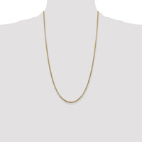 14k 1.75mm Semi-Solid Round Box Chain