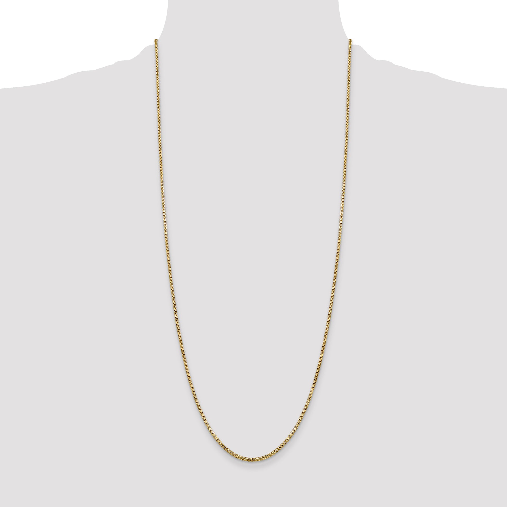 14k 1.75mm Semi-Solid Round Box Chain
