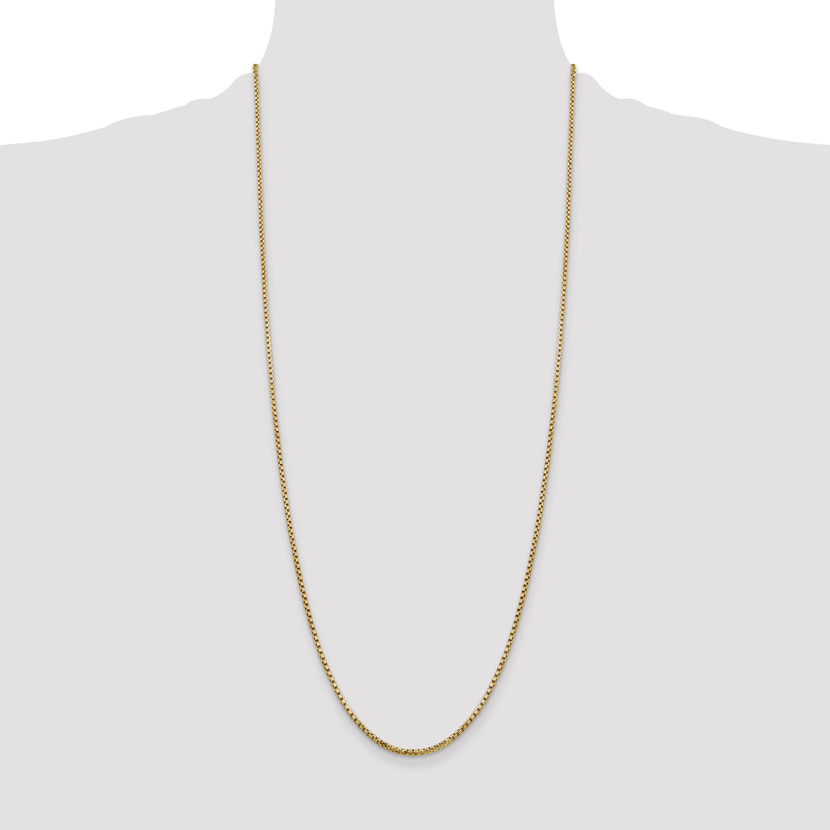14k 1.75mm Semi-Solid Round Box Chain