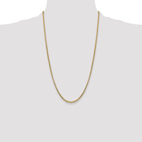 14k 2.45mm Semi-Solid Round Box Chain