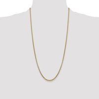 14k 2.45mm Semi-Solid Round Box Chain