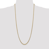 14k 2.45mm Semi-Solid Round Box Chain