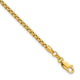 14k 2.45mm Semi-Solid Round Box Chain