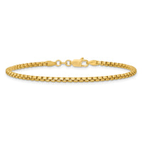 14k 2.45mm Semi-Solid Round Box Chain