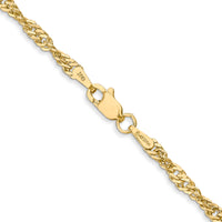 14k 2.75mm Lightweight Singapore Chain