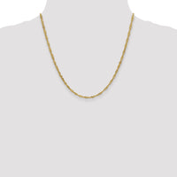14k 2.75mm Lightweight Singapore Chain